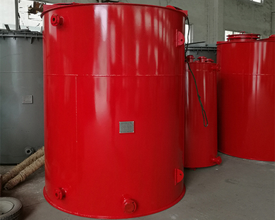 5m³钢衬塑平底平盖酸罐